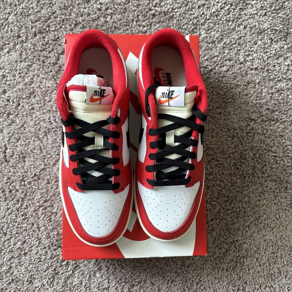 Nike Dunk Low Retro DZ2536-600 PRM Chicago Split University Red Black Men's 8 - Picture 4 of 8